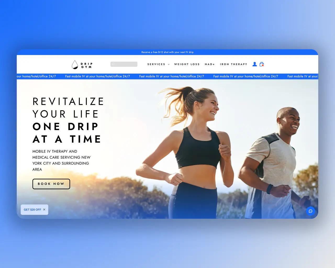 DripGym mockup