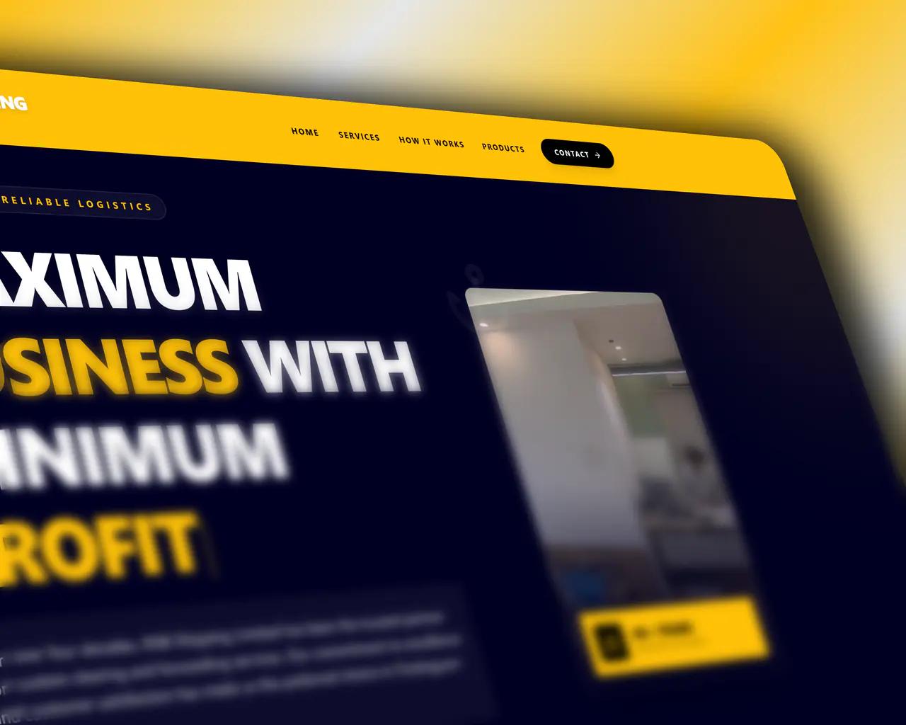 RNB Shipping website mockup